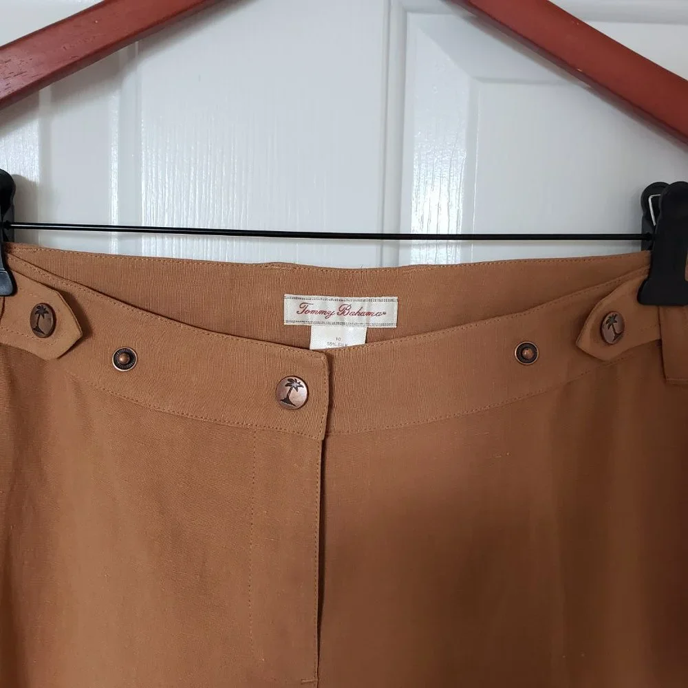 Tommy Bahama Tan Cropped Pants Sz 10 EUC - Picture 2 of 11
